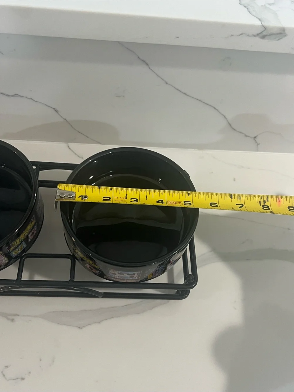 2 Whisker City Cat Food Water Bowl Dish with stand